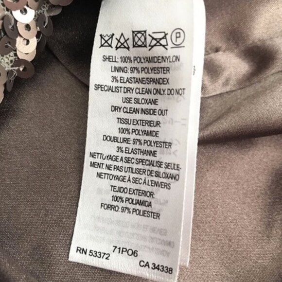 FRENCH CONNECTION Lucinda Brown Bronze Fitted Fully Sequinned Mini Dress US 8 - Picture 4 of 16